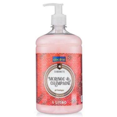 Imagem de Sabonete premisse 1 litro com valvula para mãos e corpo, Morango com c