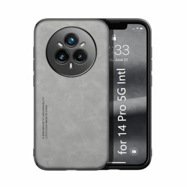 Imagem de Kepuch Silklike Capa para Realme 14 Pro 5G Intl - Case Placa de Metal Embutida - Cinza