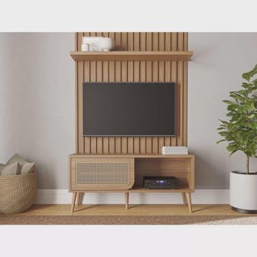 Imagem de Rack para TV até 55 Polegadas Retrô com Pés 1 Porta Correr