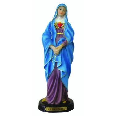 Imagem de N.sra das dores imagem religiosa resina feito a mão 27cm - Zona Livre
