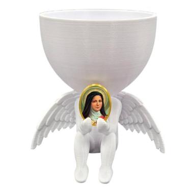 Imagem de Anjo da Guarda Anjinho Santa Teresinha Vasinho Decoração - Point da Fe