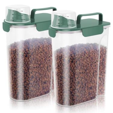 Imagem de LEAWALK Recipiente Portátil Para Armazenamento De Cães E Gatos 5 Libras Com Bico Grande Copo Aprimorados, Dispensador Comida Plástico Animais Estimação Sem Bpa Ração Pequenos Animais, Sementes Pássa