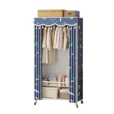Imagem de Armários portáteis de tecido não tecido, armário forte com polia, organizador de armazenamento de grande capacidade para quarto