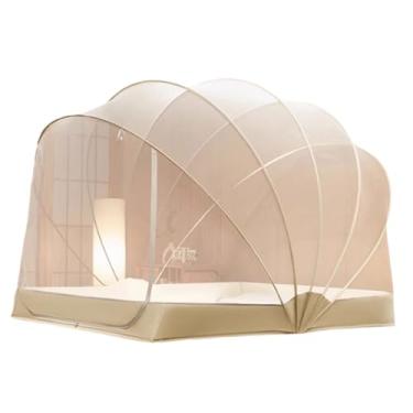 Imagem de Tenda de Mosquiteiro Dobrável de Poliéster Portátil Rede Mosquiteira Respirável Cortinas para Barraca Fácil de Armazenar