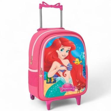 Imagem de Mochila Escolar Rodinha Infantil Menina Bolsa Feminina - RDM, Ariel