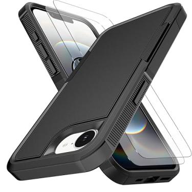 Imagem de YmhxcY Para iPhone 16E [proteção contra quedas de grau militar de 3,5 metros] [antiderrapante] [2 peças de protetor de tela TPE HD] Capa resistente à prova de choque para iPhone 16E 6,1 polegadas