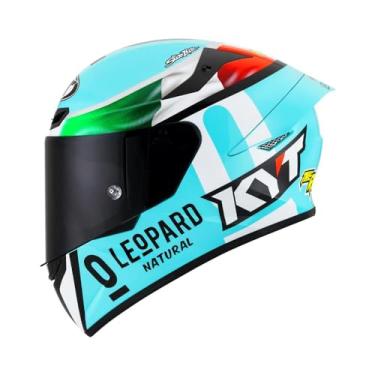 Imagem de CAPACETE KYT - TT_COURSE DENNIS FOGGIA - AZUL TURQUESA BRILHO - 58