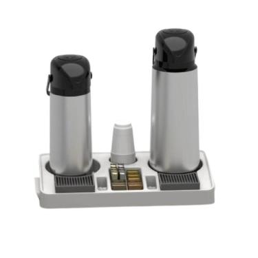 Imagem de Kit 2 Garrafa Térmica Verona 1L e 1,8L Inox + 1 Bandeja Organizadora S