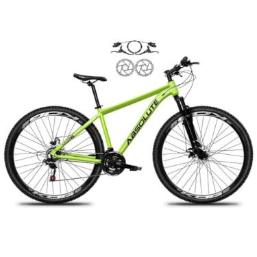 Imagem de Bicicleta Aro 29 Absolute Nero 5 21v Cabos Internos Alumínio Freios a Disco Hidraulico Garfo Suspensão (Verde, 17)