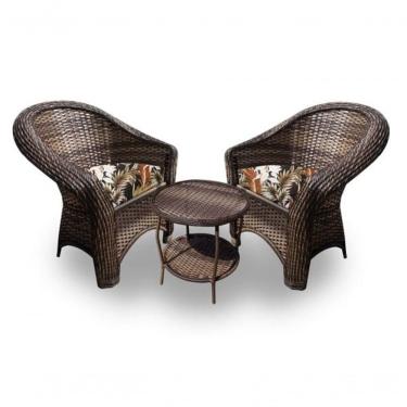 Imagem de Conjunto de Poltronas Fibra Sintética e 1 Mesa Centro