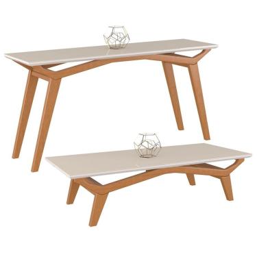 Imagem de Conjunto Aparador e Mesa de Centro Monet Off White champagne