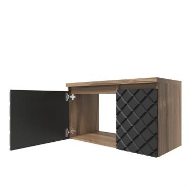 Imagem de Gabinete 1 Porta 1 Gaveta 80cm Mônaco Darabas Agardi Terracota/preto