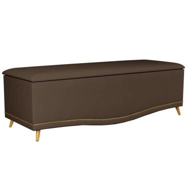 Imagem de Calçadeira Baú Queen 160cm Imperial J02 Suede Chocolate