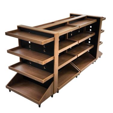 Imagem de Gondola Central 120 Madeirado 2 Pontas 24 Bandejas