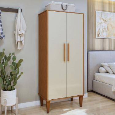 Imagem de Armário Multiuso Araucaria 2 Portas 3 Prateleiras Branco - Kaiki Móveis