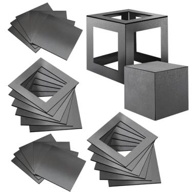 Imagem de Pacote 12/24/48 Kit de Prática de Soldagem Cupons de Soldagem Calibre 14 Placa de Solda de Aço Quadrada de 3 e 5 Polegadas para Iniciantes em Soldagem (pacote com 24)