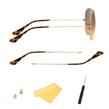 Imagem de hengfento2 Braços de substituição para óculos de sol Ray-Ban Aviator Series RB3025 RB3447 Arista Gold