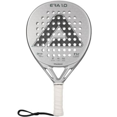 Imagem de AMA SPORT ERA 1.0 Padel Racket Titanium Carbon Fiber Surface with EVA Flex Foam Core Paddle Racket Lightweight Power & Precision Control Padel Racquet for Intermediate and Advanced Players (Silver)