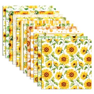 Imagem de 24 folhas de papel para scrapbook de girassol, 30 x 30 cm, girassóis sortidos, florais, estampados, dupla face, papéis de artesanato decorativos para álbum de fotos faça você mesmo, diário de fundo