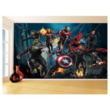 Imagem de Papel De Parede 3D Heróis Vingadores Hulk Thor 3,5M Nhma118 - Você Dec