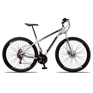 Imagem de Bicicleta Aro 29 Bike Aço 21 Marchas Velocidades Freio A Disco Cor:branco