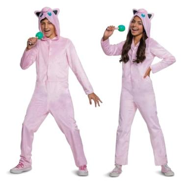 Imagem de Jigglypuff Pokemon Kids Costume, Official Pokemon Hooded Jumpsuit with Microphone, Classic Size Small (4-6)