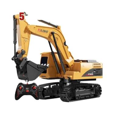 Imagem de Carro De Brinquedo Escavadeira RC De Liga Infantil Com Luzes E Som Pre
