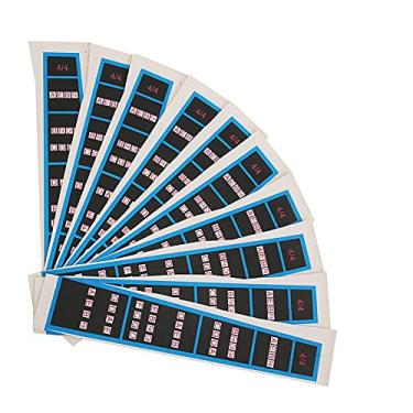 Imagem de Drfeify 4/4 Adesivo de Violino Guia Preto Azul -braço 10 Peças para Iniciantes e Amantes de Violino (BC05 4/4 borda azul)