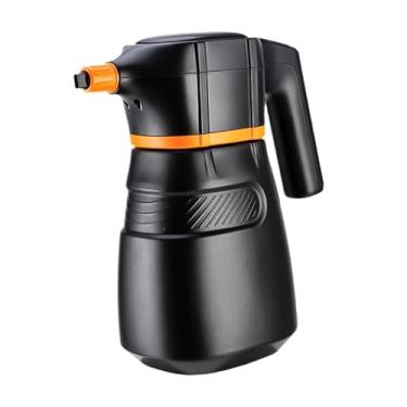 Imagem de Gralara Pulverizador elétrico de espuma, bomba de pulverização, fácil de usar, resistente, portátil, 2L, pressurizado, para limpeza doméstica, jardinagem, Preto Laranja