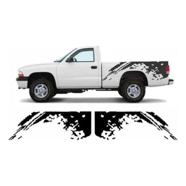 Imagem de Par Adesivo Laterais Caçamba Compatível Dodge Dakota Cmba208 - Spts