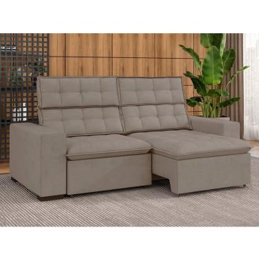 Imagem de Sofá 4 Lugares Retrátil E Reclinável 250 Cm Ac232 Lugano Bege
