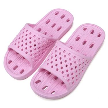 Imagem de Sandália de banho feminina e masculina com chinelo para banho e piscina antiderrapante de secagem rápida da Clootess, Pink .2, 7 Women/5 Men