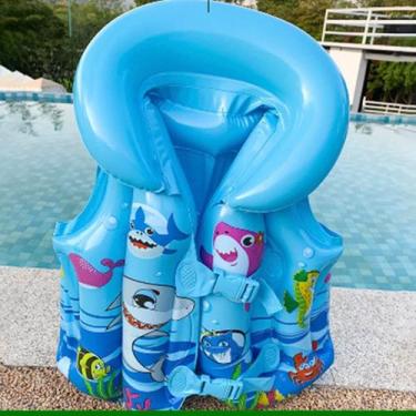 Imagem de Colete Salva-Vidas Infantil Azul Baby Shark - Snel Home, Geral, único