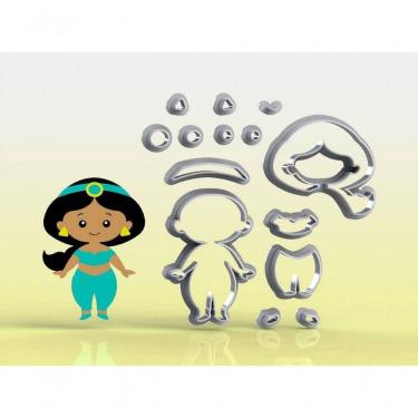 Imagem de Cortador Princesa Jasmine Modular Tamanho 7 Cm