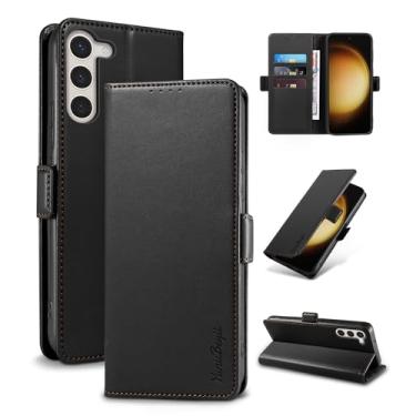 Imagem de YunuBeyii Capa Carteira para Samsung S23 - [Bloqueio RFID] Capinha Flip Magnética para Celular de Couro PU de Luxo com Suporte,Case Proteção,Rsistente,Antichoque, Preto
