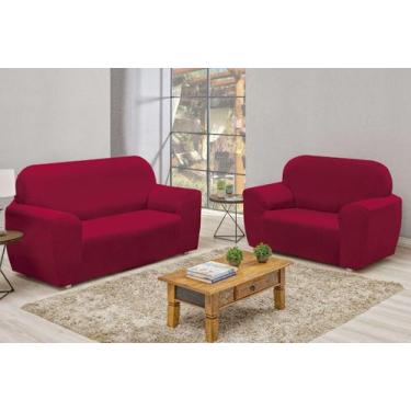 Imagem de Capa Para Sofá Bella 3 e 2 lugares - Viver Bem Store, Vermelho
