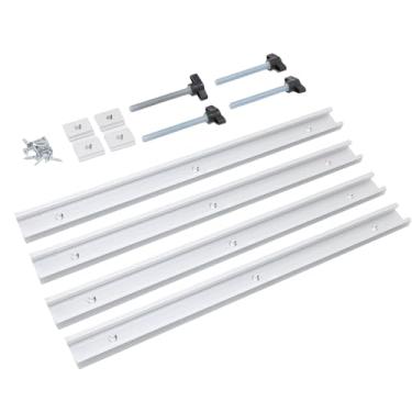 Imagem de ZJchao T Trilha Slider Kit de Alumínio Alumínio Woodworking Slidir Slot Guide Rail T Slot Mitre de Mitra Projetos de Madeira Silver