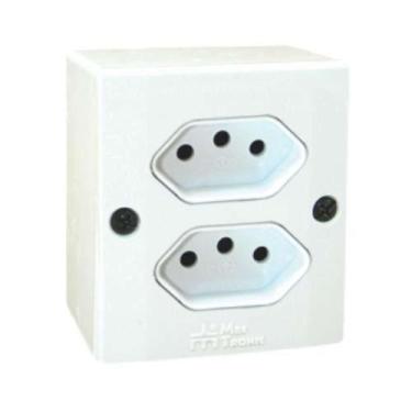 Imagem de Conjunto 2 Tomadas 3p 10a - Sistema X - Mectronic - MEC TRONIC