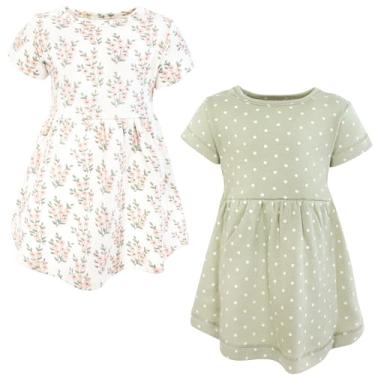 Imagem de Luvable Friends Hudson Baby Vestidos de manga curta 2 unidades, Florais de sálvia, 2 Anos
