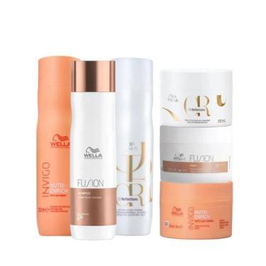 Imagem de Wella Cronograma Sh 3x250ml + Masc 3x150ml - Wella profissional