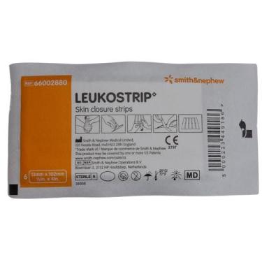 Imagem de Curativo Ponto Falso Leukostrip Smith Nephew 13mm X 102mm com 6 Tiras 