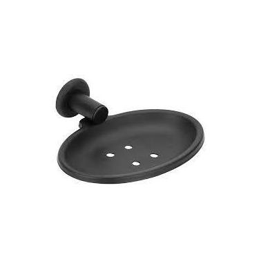 Imagem de Saboneteira Inox Banheiro Parede Porta Sabonete Black/preto - SS Metai