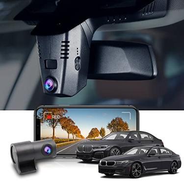 Imagem de Fitcamx Frente 2160P+Traseiro 1080P Dash Cam para BMW 5 7 Series 2018-2023 530i 540i M550i 740i 750i M760i G30/G11, OEM Estilo, Dual HD Vídeo, WiFi, Loop Gravação, G-Sensor, Plug & Play, 128GB Cartão