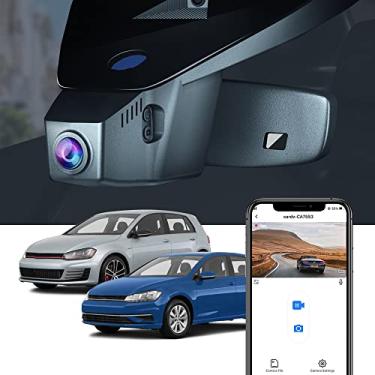 Imagem de Fitcamx Câmera veicular 4K adequada para Volkswagen Golf GTI Golf R 2015-2025 (modelo B) e golfe, aparência de fábrica OEM, vídeo UHD 2160p, WiFi e aplicativo integrados, gravação em loop, sensor de
