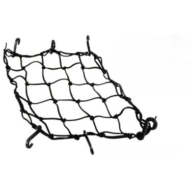 Imagem de Rede Elástica Aranha COM 2 ExtensorES Capacete MOTO ELASTICO DE MOTO PARA Rede para bagageiro de moto fixação ganchos (KIT REDE ELÁSTICA + 2 EXTENSOR)