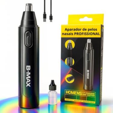 Imagem de Aparador de Pelos Profissional Masculino Portátil Recarregável USB – Uso em Nariz, Orelhas e Rosto, Seguro e Prático