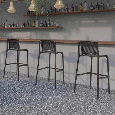 Imagem de Banqueta Externa Gourmet 50cm x 74,5cm Polipropileno 4 Un - Fratini SJ