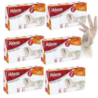 Imagem de Luva Descartável Viniflex Com 600 Unid. Translucida M VABENE