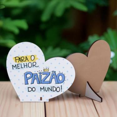Imagem de Kit 15 Lembrancinhas Dia Dos Pais Mdf Coração - Bazar Dos Quadros, Mel