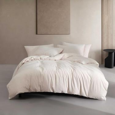 Imagem de Calvin Klein - Conjunto de edredom Queen, mistura de algodão naturalmente macio com fronhas combinando, ponto acolchoado texturizado, conjunto de cama de 3 peças (algodão moderno rosa melange)